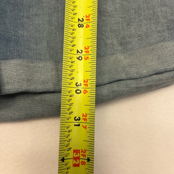 Celebrity Pink Denim Short Sleeve Romper Women M Light Wash Snap‑Up Utility Boho - Picture 4 of 9